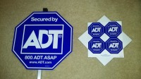 ADT Replacement sign and stickers out of box