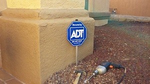 ADT Security Sign - Crime Prevention at Work